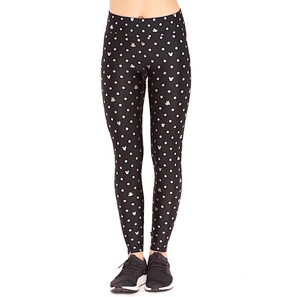 Disney Mickey Minnie Foil Leggings Nwt 